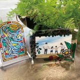 ガラス絵の具で作るステンドグラス風アート